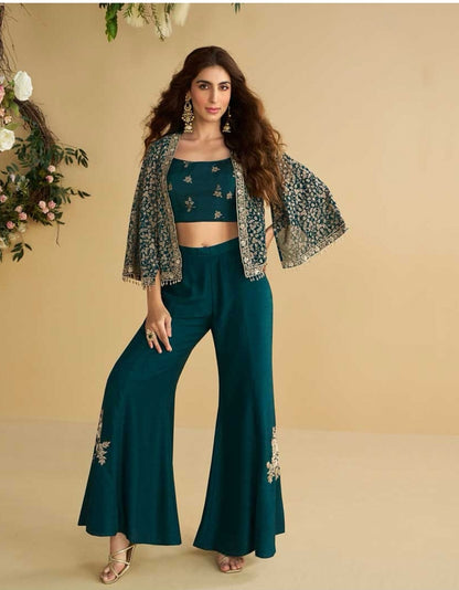 Matrut | Nitya Peacock Blue Trio Set