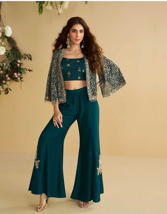 Matrut | Nitya Peacock Blue Trio Set