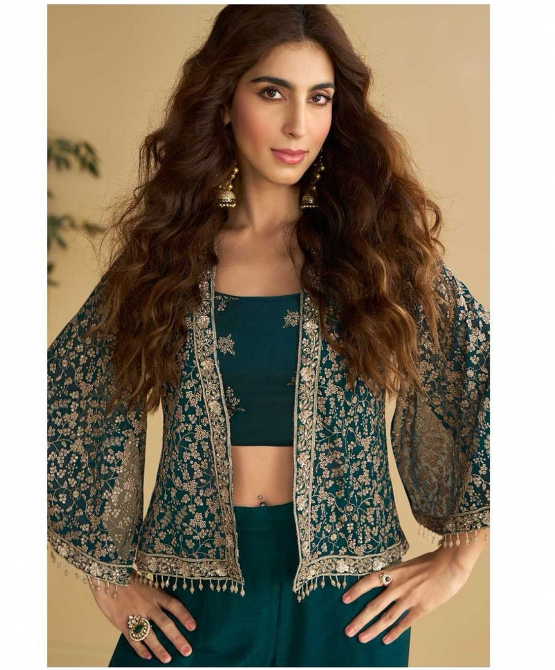 Matrut | Nitya Peacock Blue Trio Set