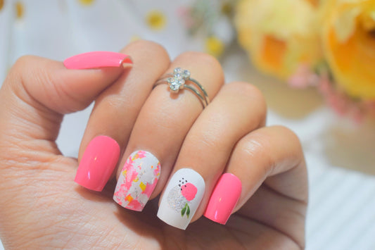 Blooming Fleur Nails freeshipping - LYNSAYNAILS