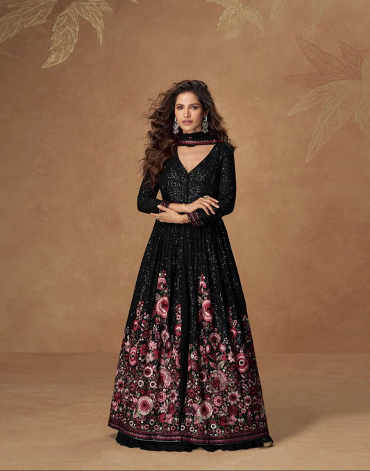 Matrut |  Mehar Black Gown