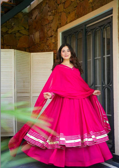 Matrut  | Madhuri Rani Pink Anarkali Suit