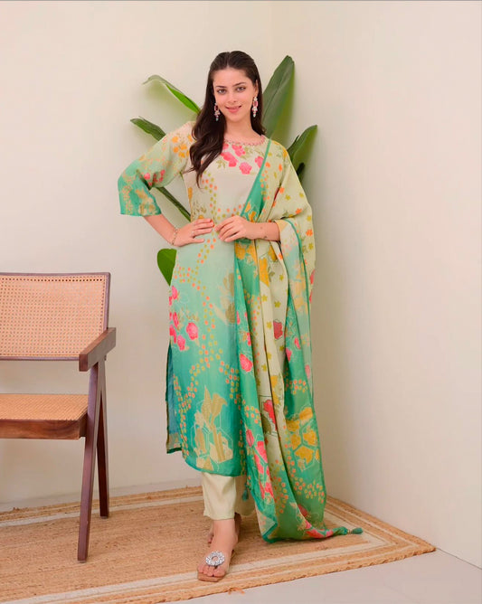 Matrut  | Seher Multicolor Straight Suit