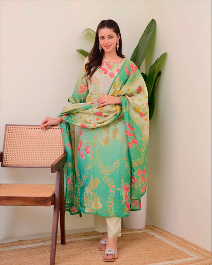 Matrut  | Seher Multicolor Straight Suit