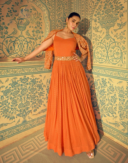 Palace Eve Orange Gown