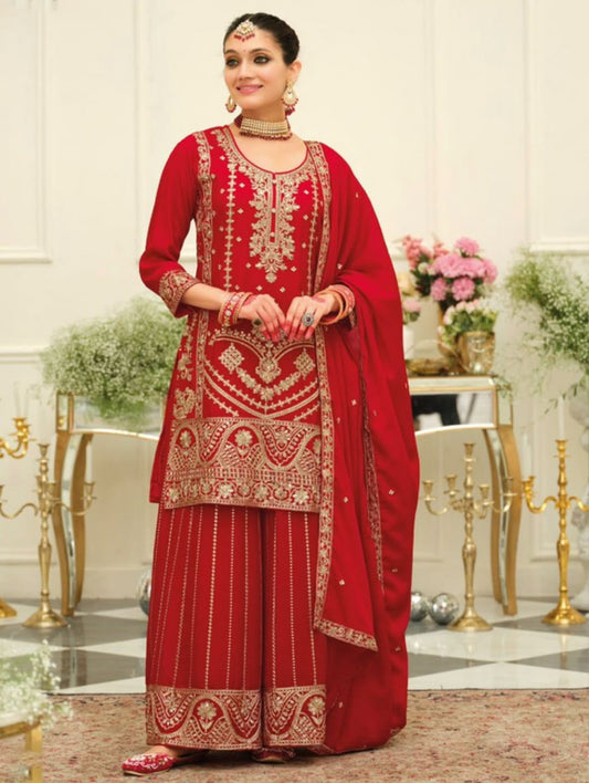 Matrut | Maisha Red Palazzo Suit