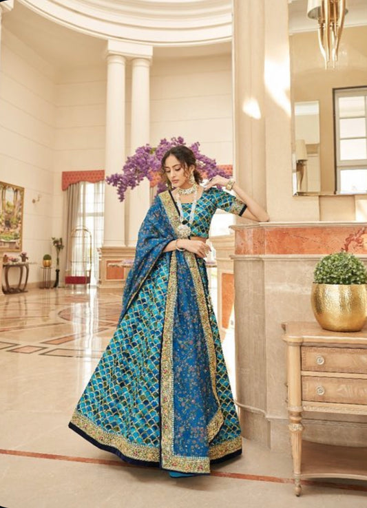 Matrut | Cultural Blue Lehenga
