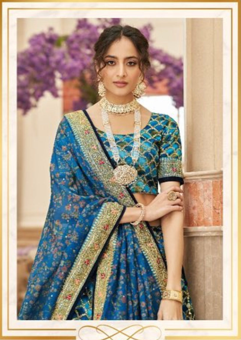 Matrut | Cultural Blue Lehenga