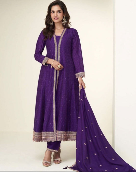 Matrut  | Charvi Purple A-line Suit