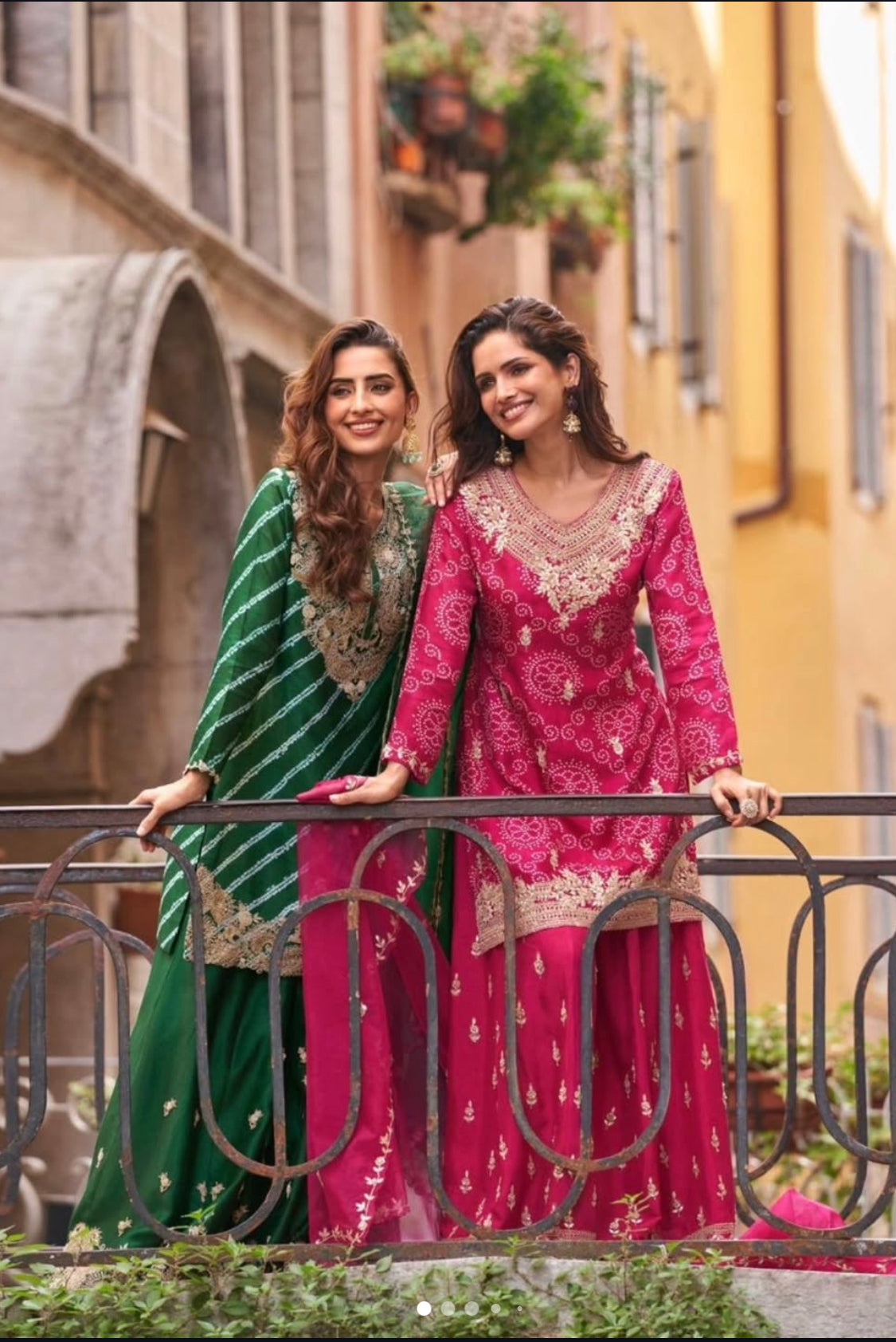 Matrut  | Meena Rani Pink Palazzo Suit