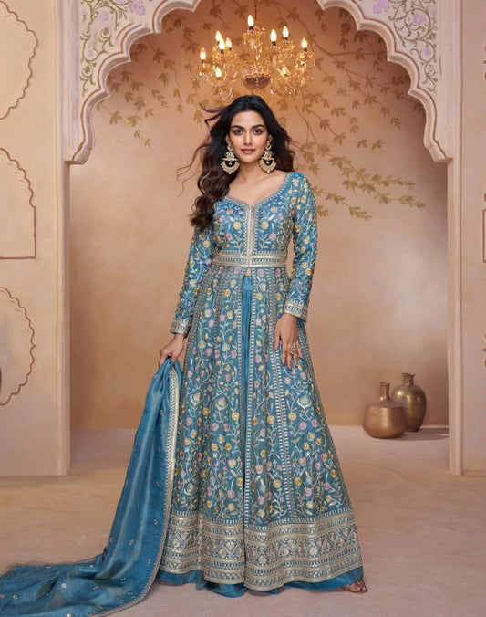 Matrut |  Prachi Ocean Blue Gown