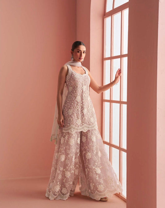 Matrut  | Verona Powder Pink Palazzo Suit
