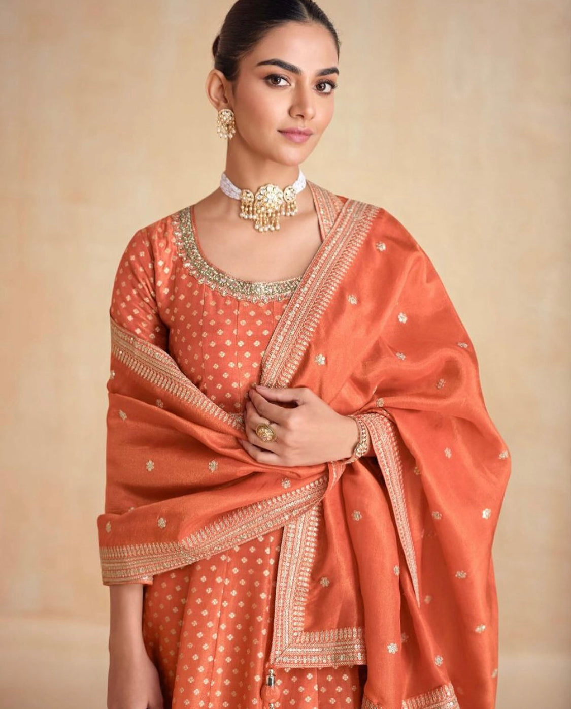 Matrut | Banaras Orange Gown