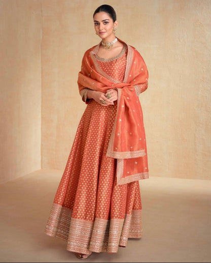 Matrut | Banaras Orange Gown