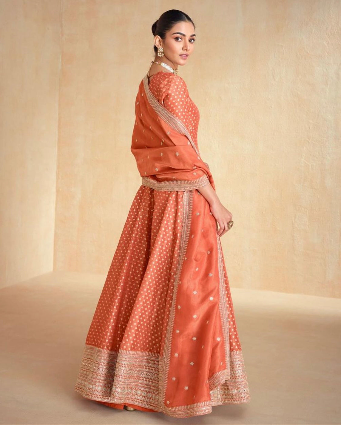 Matrut | Banaras Orange Gown