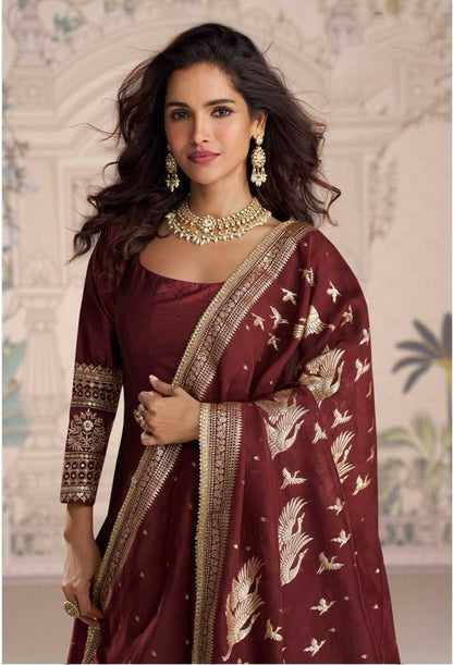 Matrut |  Roshni Maroon Gown