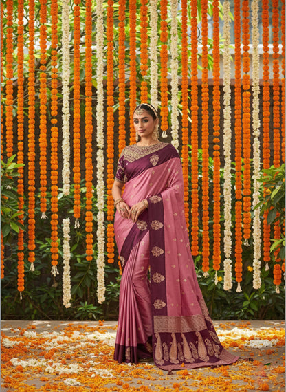 Matrut | Kalki Mauve-Wine Saree