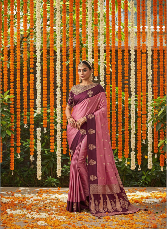 Matrut | Kalki Mauve-Wine Saree