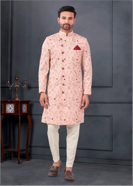 Matrut | Dapper Traditions Peach Kurta Set