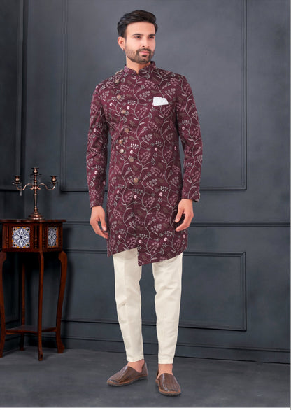 Matrut | Dapper Traditions Maroon Kurta Set