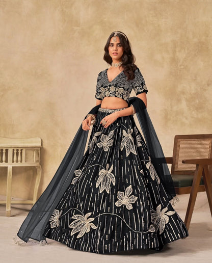 Matrut  | Dani Black Lehenga Set