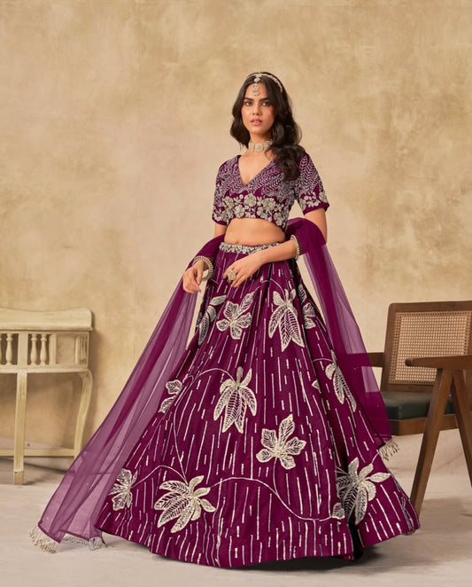 Matrut  | Dani Wine Lehenga Set