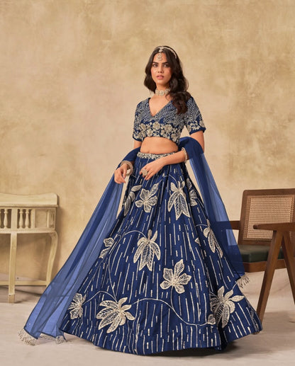 Matrut  | Dani Indigo Lehenga Set