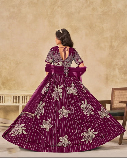 Matrut  | Dani Wine Lehenga Set