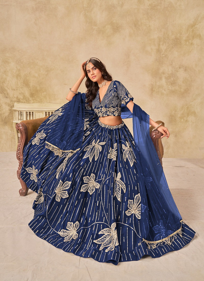 Matrut  | Dani Indigo Lehenga Set