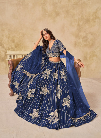 Matrut  | Dani Indigo Lehenga Set