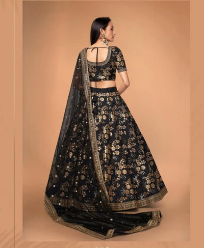Matrut  | Modern Vibes Black Lehenga Set