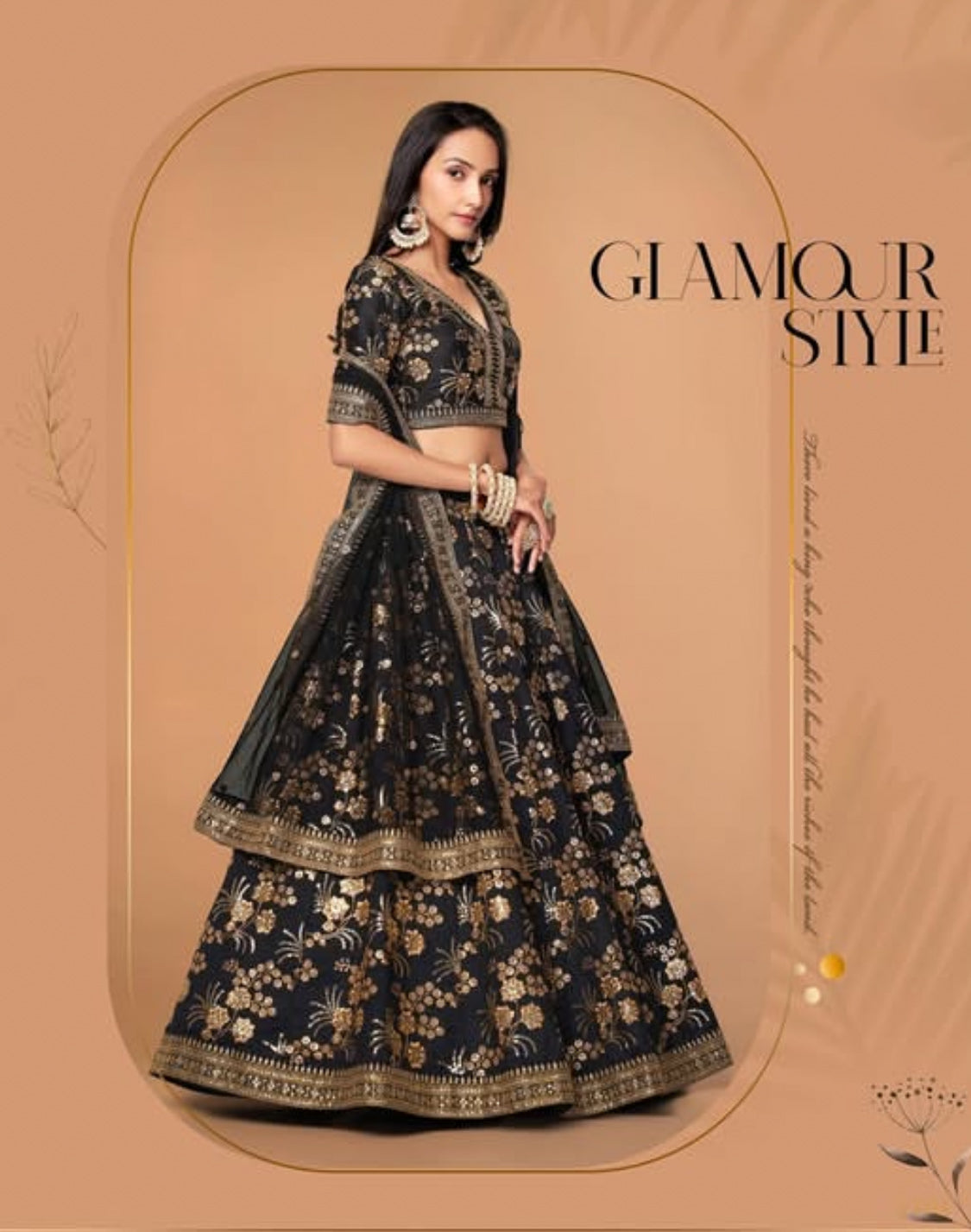 Matrut  | Modern Vibes Black Lehenga Set