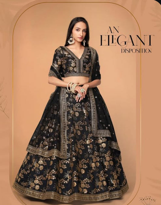 Matrut  | Modern Vibes Black Lehenga Set