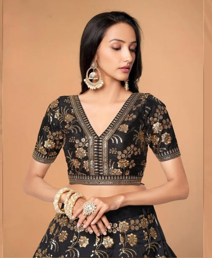 Matrut  | Modern Vibes Black Lehenga Set