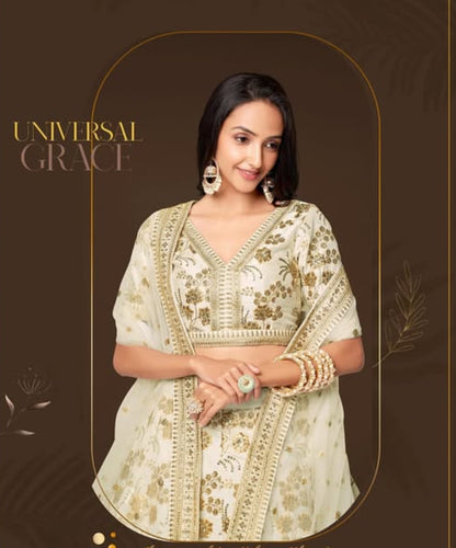 Matrut  | Modern Vibes Off-white Lehenga Set