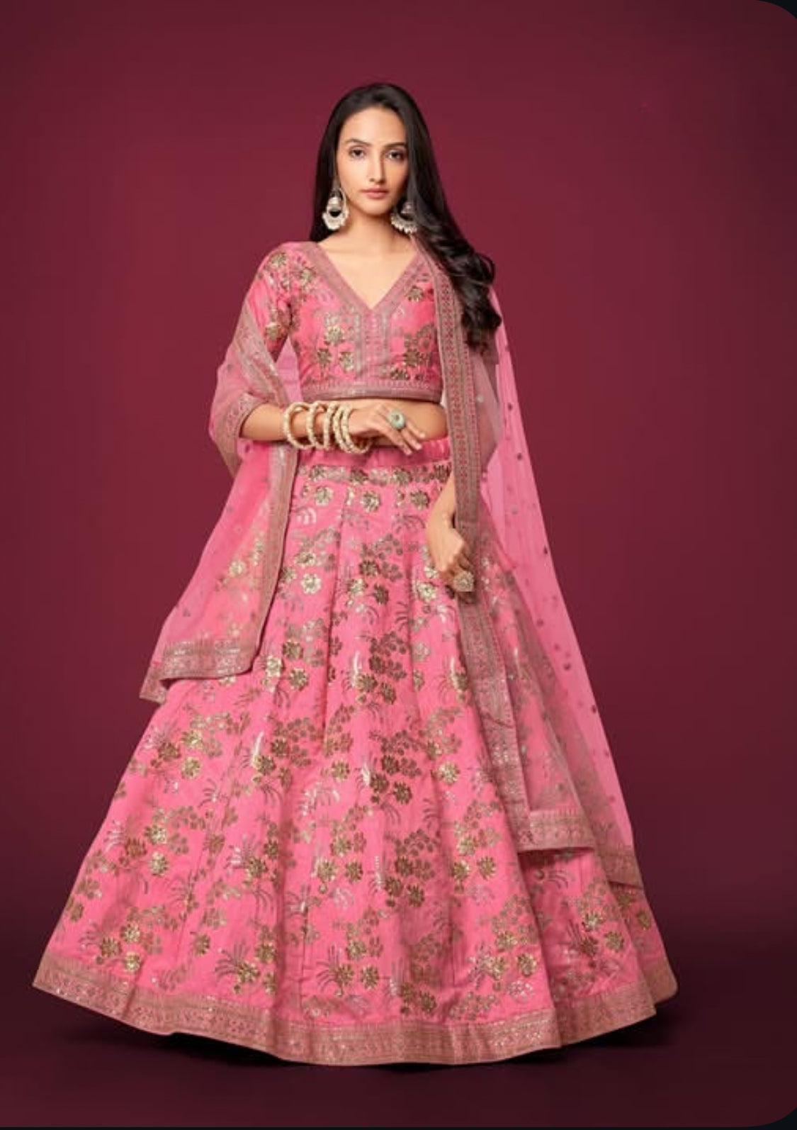 Matrut  | Modern Vibes Pink Lehenga Set