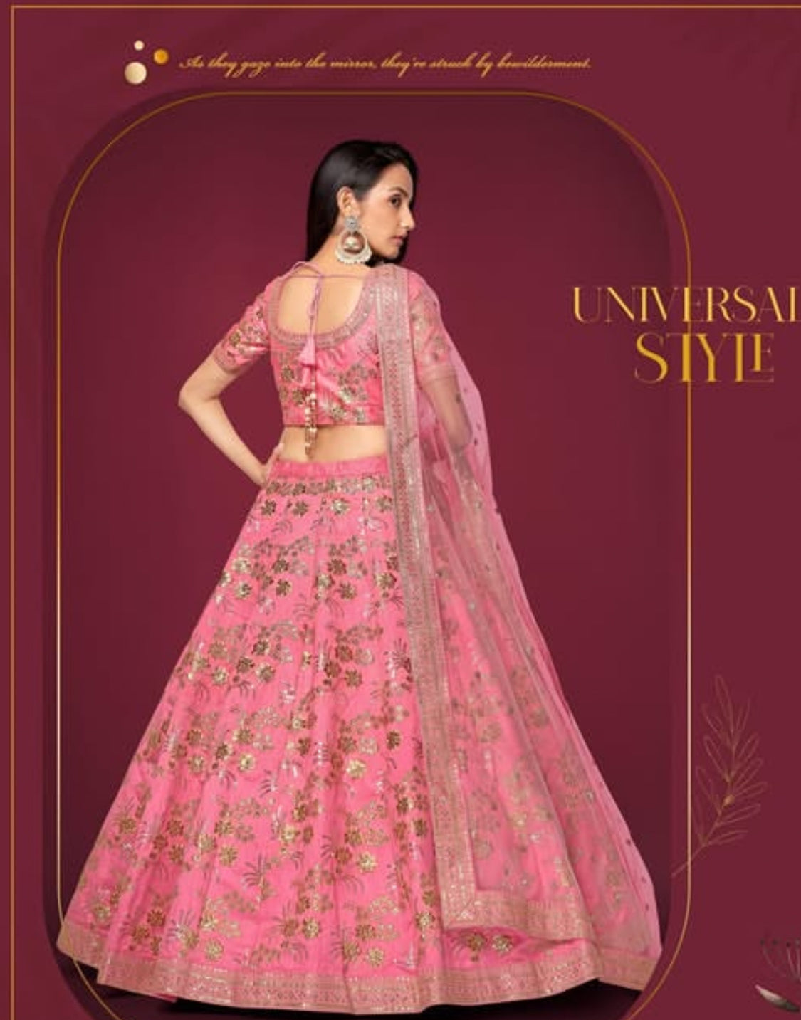 Matrut  | Modern Vibes Pink Lehenga Set