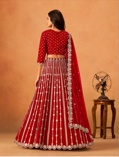 Matrut  | Lavya Red Lehenga Set