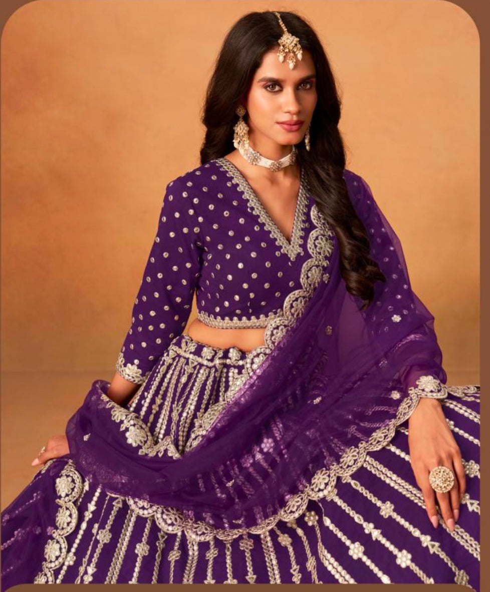 Matrut  | Lavya Purple Lehenga Set