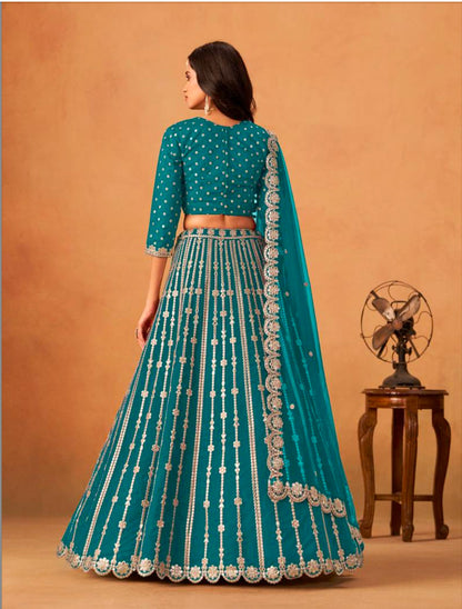 Matrut  | Lavya Firozi Lehenga Set