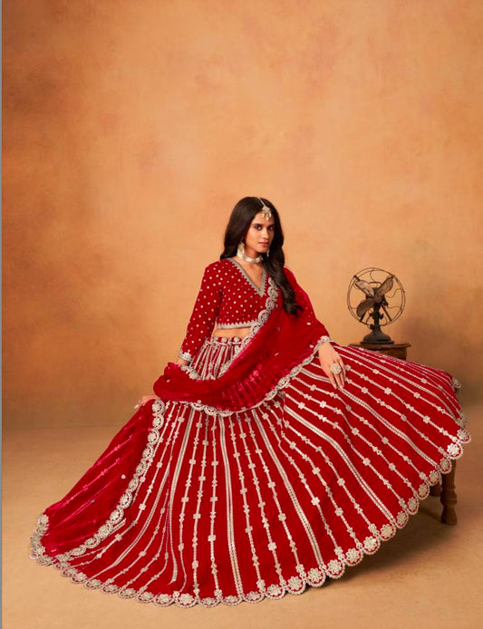 Matrut  | Lavya Red Lehenga Set