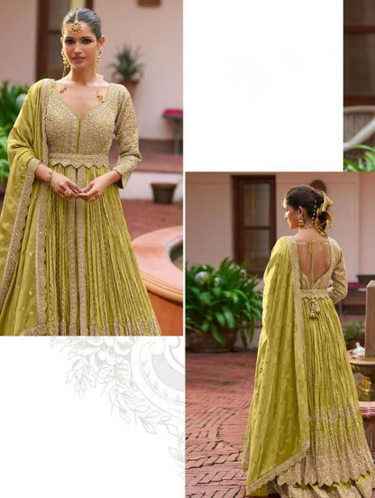 Matrut |  Meenat Rusty Green Gown