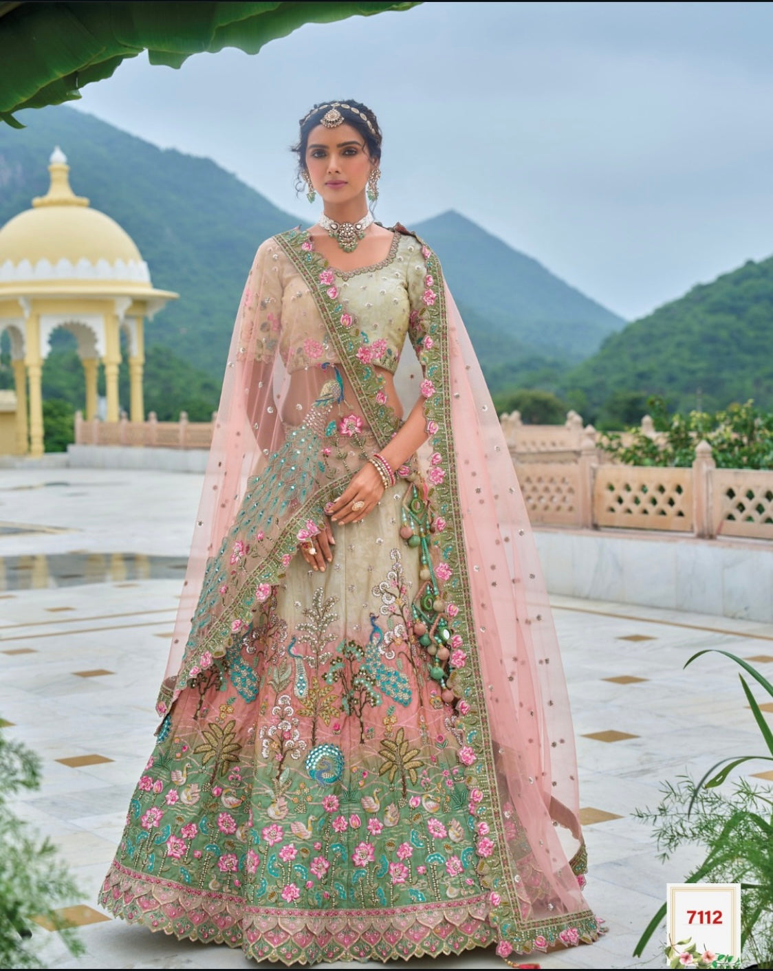 Matrut | Shagun Peach Lehenga Set