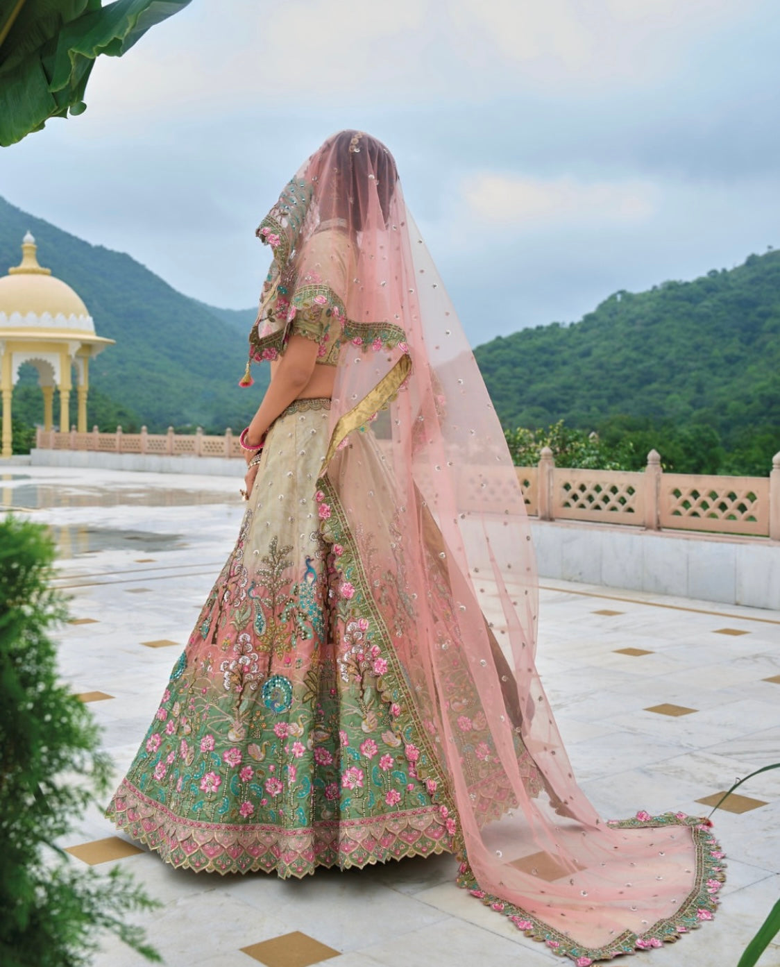 Matrut | Shagun Peach Lehenga Set