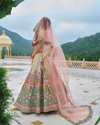 Matrut | Shagun Peach Lehenga Set