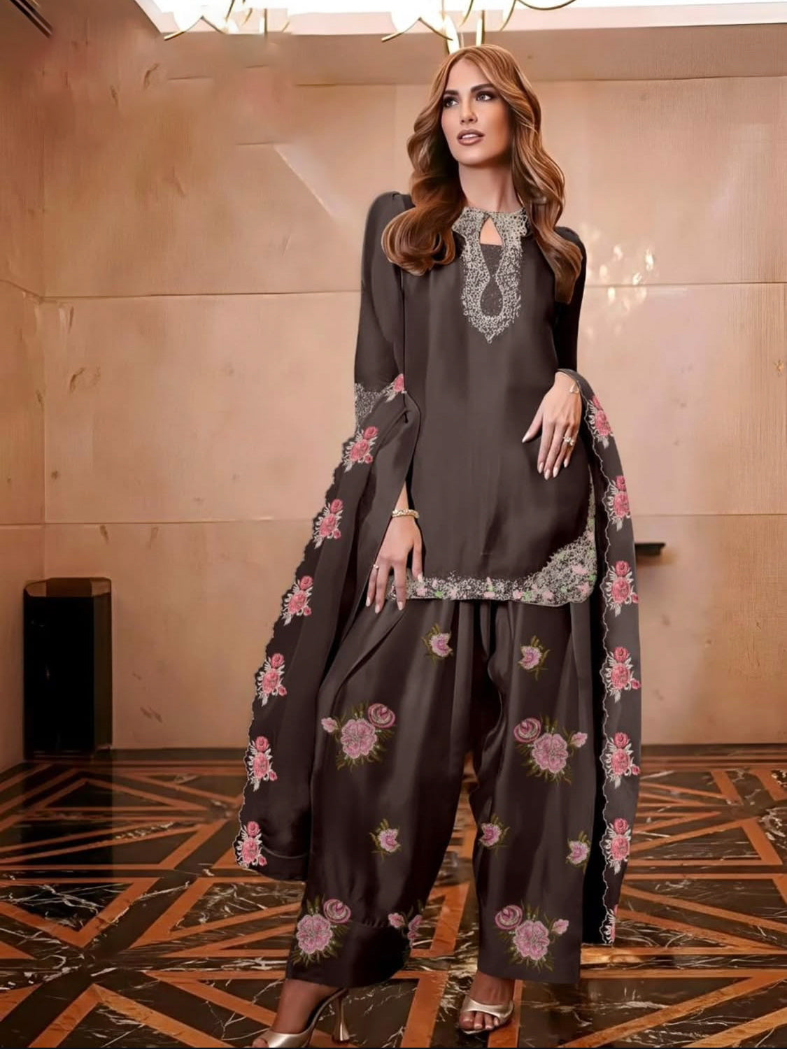 Matrut  | Jashan Charcoal Straight Suit