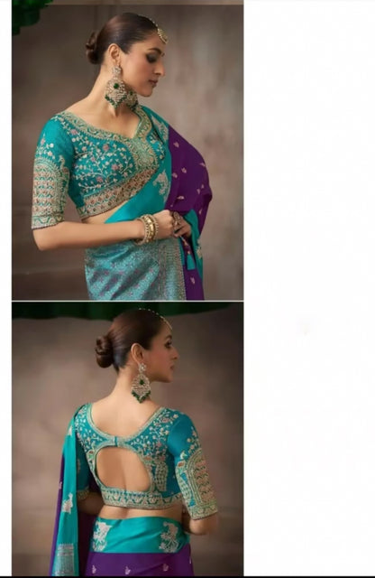 Matrut | Kalki Purple-Blue Saree