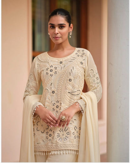 Matrut  | Varina Off-white Palazzo Suit