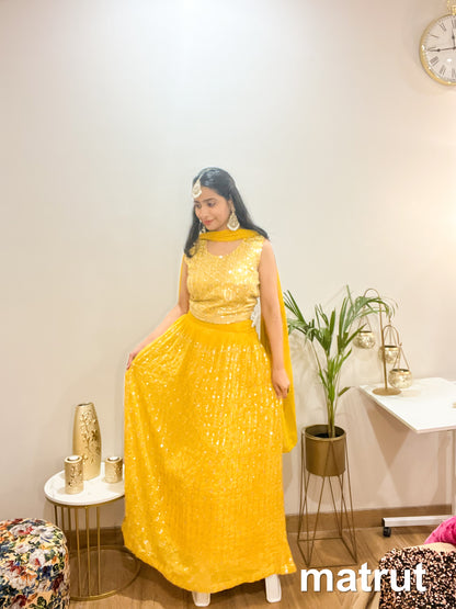 Sunbeam Yellow Lehenga - FULL STYLE SET | On-rent