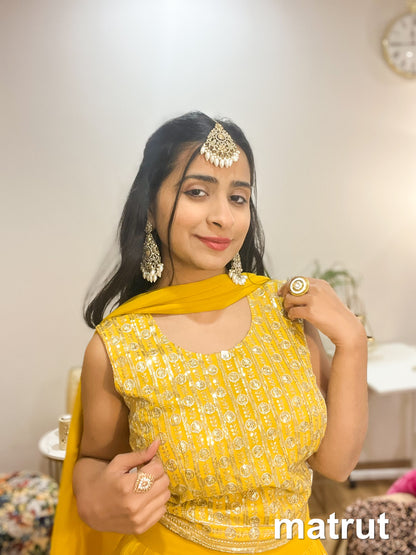 Sunbeam Yellow Lehenga - FULL STYLE SET | On-rent